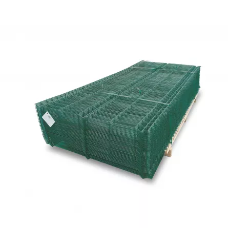 Panou gard bordurat plastifiat verde premium diametru fir 4,2 mm dimensiune 1200x2500 mm