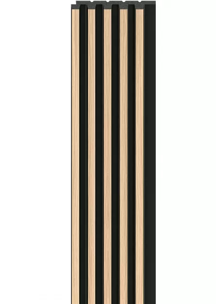 Panou riflaj LINERIO S-LINE NATURAL BLACK STRIPES 2650 x 122 x 12 mm