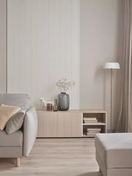 Panou riflaj LINERIO S-LINE WHITE 2650 x 122 x 12 mm
