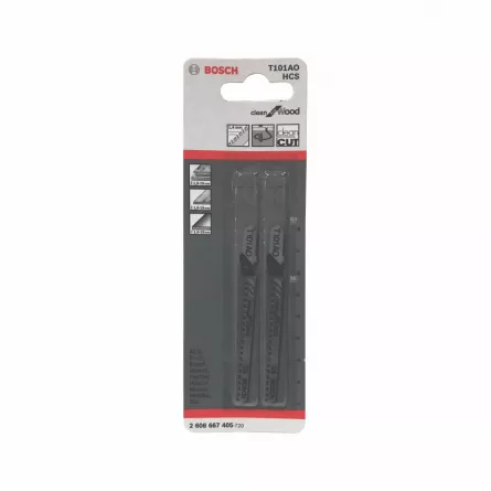 Panze de fierastrau pentru lemn, Bosch T 101AO, set 2 bucati