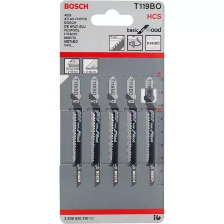 Panze fierastrau pendular Bosch T 119 BO/GST (5 buc)