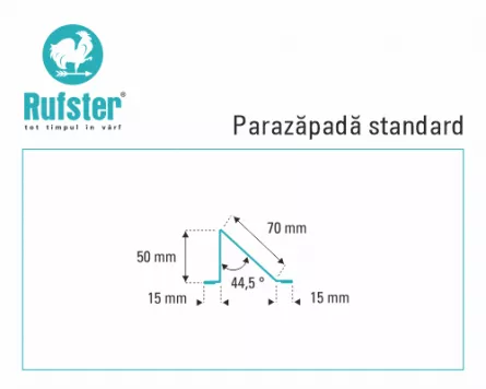 Parazapada standard Rufster Eco 0,45 mm grosime, 3005 visiniu lucios