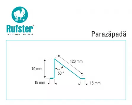 Parazapada mare Rufster Premium 0,5 mm grosime 7024 MS gri-grafit mat structurat