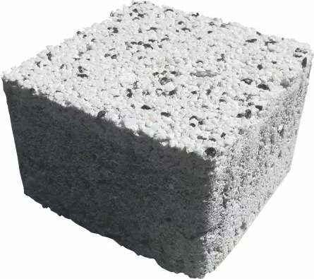 Pavele vibropresate din beton grosime 6 cm SYMM 101 Arco Granito, culoare alba