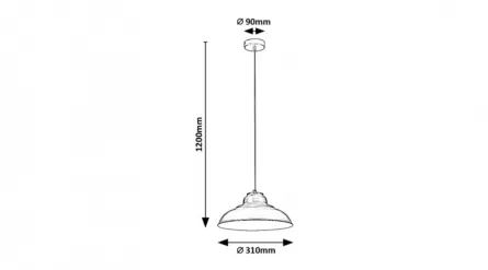 Pendul Dragan, dulie 1 x E27, culoare neagra, Rabalux 5308