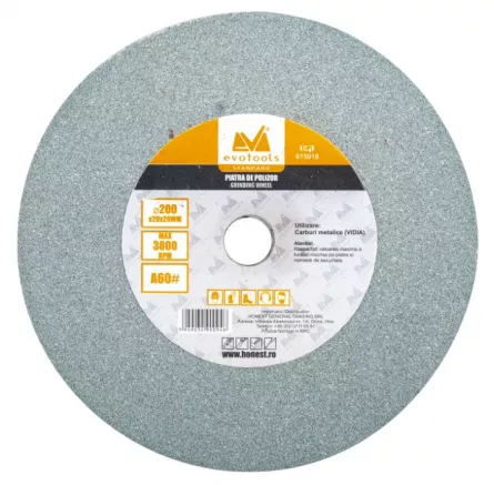 Piatra de polizor VERDE-VIDIA, dimensiune 150 X 16 mm, granulatie P60