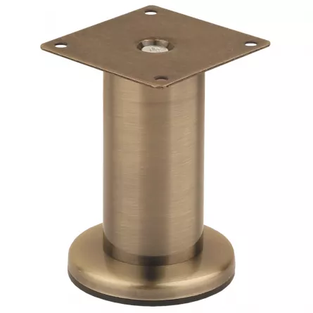 Picior mobilier Teko CL004, otel, alama antichizata, 42 x 50 mm
