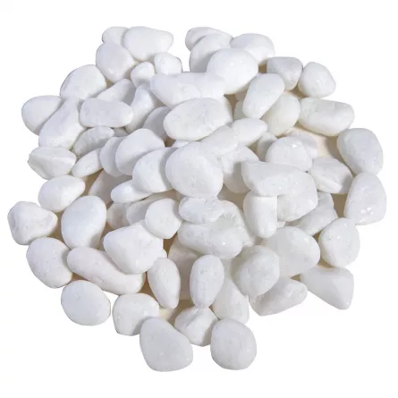 Pietre marmura alba rotunjita Thasos granulatie 1-2 cm, sac 20 kg