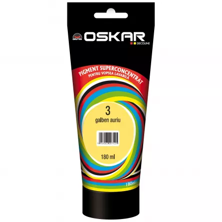 Pigment Oskar pentru vopsea lavabila 3 galben auriu 180 ml