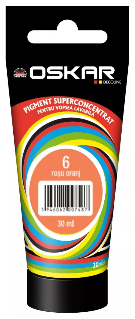 Pigment Oskar pentru vopsea lavabila 6 rosu oranj 30 ml