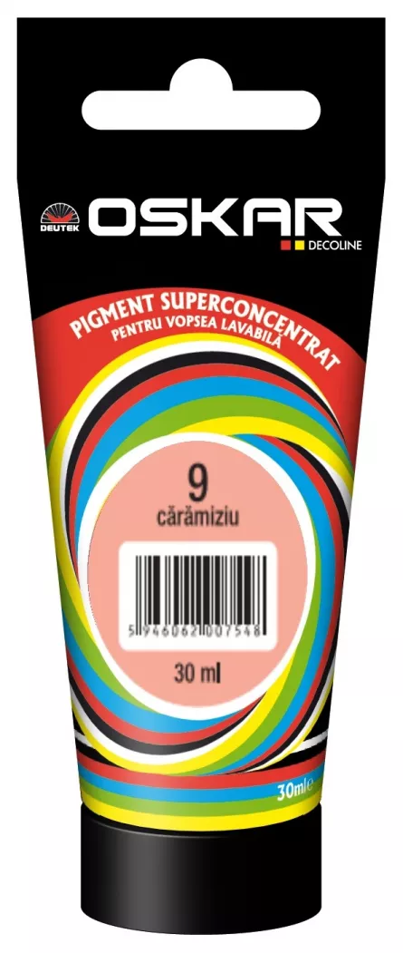 Pigment Oskar pentru vopsea lavabila 9 caramiziu 30 ml