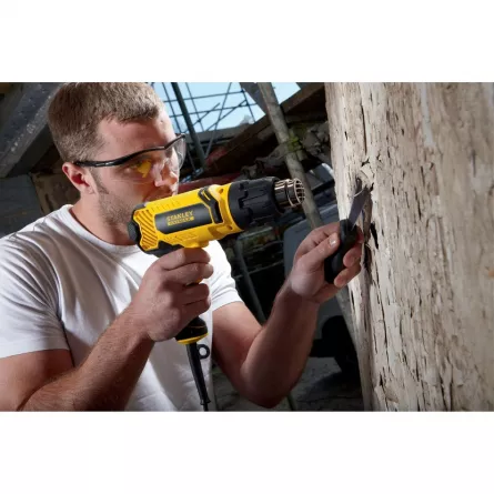 Pistol de lipit cu aer cald Stanley FatMax FME670K, 2000 W, cu trusa
