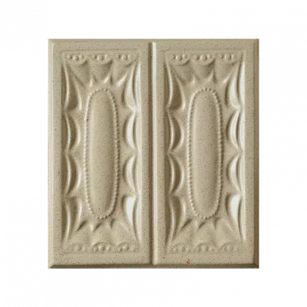 Placa medalion (placa mare) teracota culoare crem efect model Vad folosita la realizarea sobelor de teracota