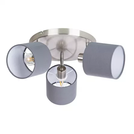 Plafoniera Atlanta 81200324 Globo, 3xE14, crom/gri