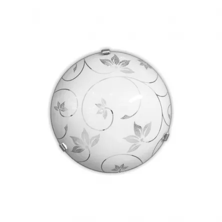 Plafoniera de interior, model Leaf D400 LY-6014, 2 x E27, culoare alba