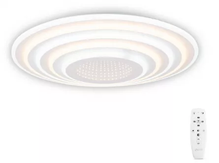 Plafoniera LED Abys 3CCT, 120 W, cu telecomanda, alb