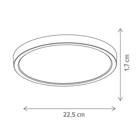 Plafoniera LED, smart, dimabila,rotunda, Nebula, putere 18 W, culoare alba, Klausen KL151080