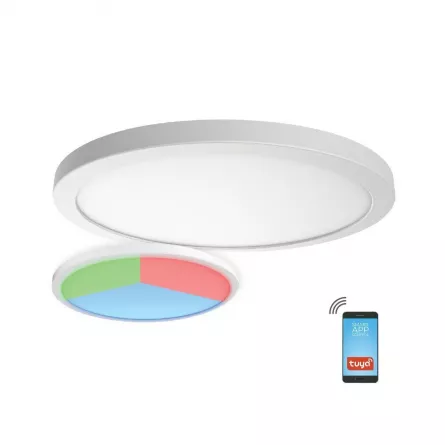 Plafoniera LED, smart, dimabila,rotunda, Nebula, putere 18 W, culoare alba, Klausen KL151080
