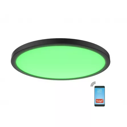 Plafoniera LED, smart, dimabila,rotunda, Nebula, putere 18 W, culoare neagra, Klausen KL151081