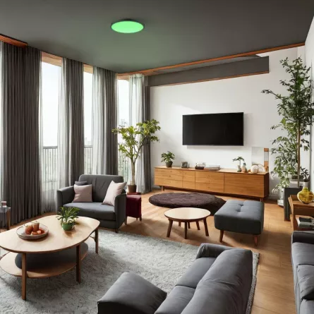 Plafoniera LED, smart, dimabila,rotunda, Nebula, putere 18 W, culoare neagra, Klausen KL151081