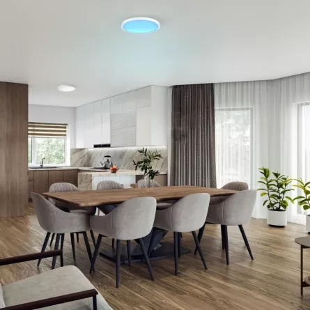 Plafoniera LED, smart, dimabila,rotunda, Nebula, putere 18 W, culoare neagra, Klausen KL151081