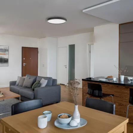 Plafoniera LED, smart, dimabila,rotunda, Nebula, putere 18 W, culoare neagra, Klausen KL151081