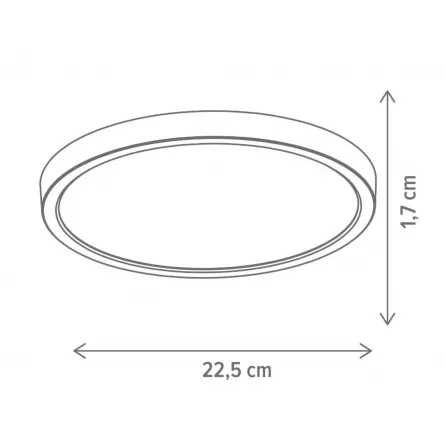 Plafoniera LED, smart, dimabila,rotunda, Nebula, putere 18 W, culoare neagra, Klausen KL151081
