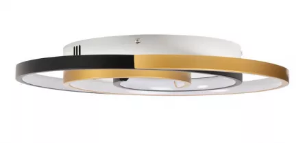 Plafoniera LED Trim, 30 W, 42 cm, 3000-6500K, negru+auriu