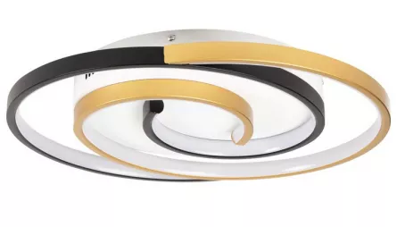 Plafoniera LED Trim, 30 W, 42 cm, 3000-6500K, negru+auriu