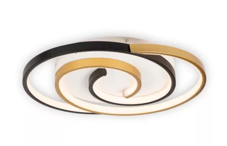Plafoniera LED Trim, 30 W, 42 cm, 3000-6500K, negru+auriu