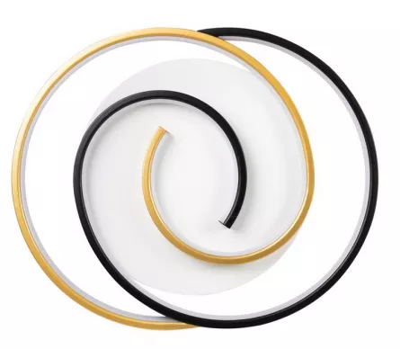 Plafoniera LED Trim, 30 W, 42 cm, 3000-6500K, negru+auriu
