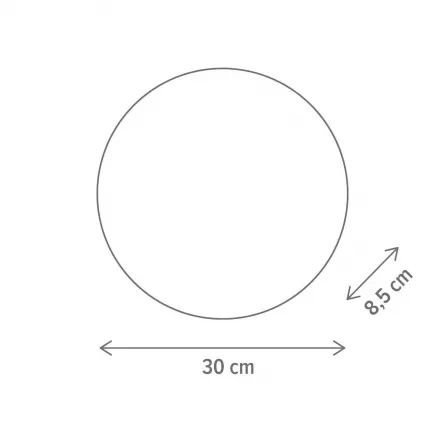 Plafoniera rotunda, Tetrix, diametru 30 cm, Klausen LY 6069
