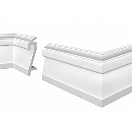 Plinta de interior HF-3 cu canal pentru banda LED, dimensiuni 22 x 109 x 2000 mm