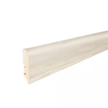 Plinta din lemn pentru parchet, model P50, culoare Furnir Frasin lac