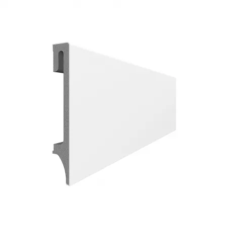 Plinta pentru parchet, Vox Espumo 100, culoare alba, model ESP401, lungime 240 cm