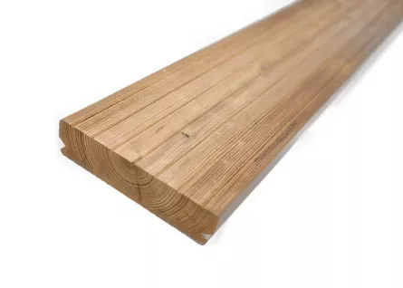 Podele Holver pentru terasa, Pin Nordic Termo, calitate A, dimensiune 3900 x 117 mm, grosime 26 mm, culoare pin