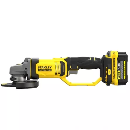 Polizor unghiular fără fir STANLEY FATMAX 2X4AH SFMCG400M2KQW, 9000 rpm, 2 acumulatori