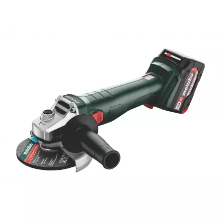 Polizor unighiular, Metabo 18V 7-125, doi acumulatori de 4 Ah, diametru disc 125 mm