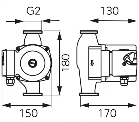 Pompa de recirculare FERRO 32-80-180
