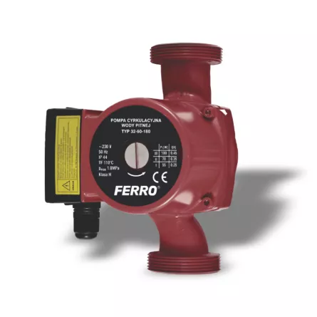 Pompa recirculare Ferro 32-60-180, 3 trepte de putere, 55 – 100W