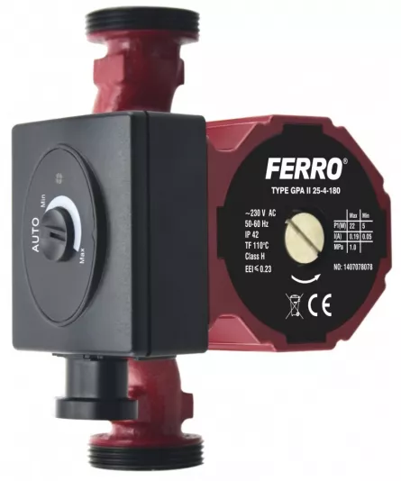 Pompa de recirculare FERRO GPA II 25-40-180 FERRO