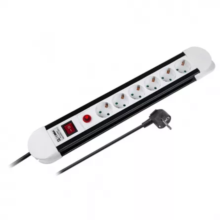 Prelungitor Rebel URZ3069-3B, 3 m lungime, 6 cai, 1,5 mm grosime fir, 16 A