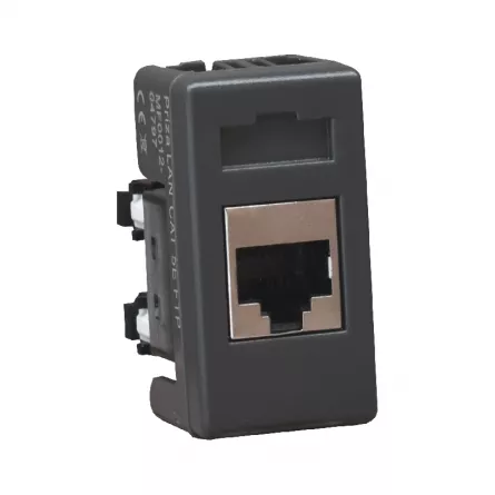 Priza modulara LAN CAT5E-FTP gri inchis 2005A Stil