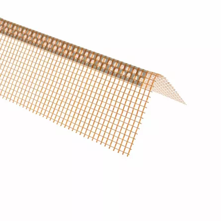 Profil PVC pentru colt cu plasa, 3 m x 100 mm