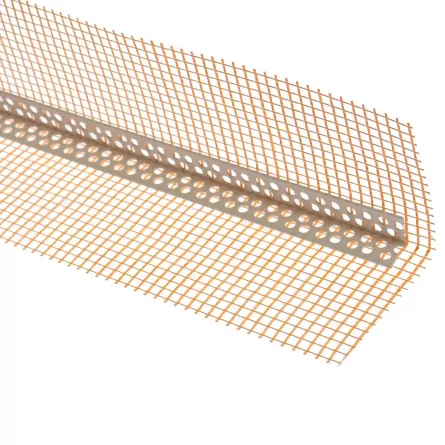 Profil PVC pentru colt cu plasa, 3 m x 100 mm