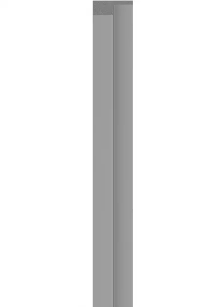 Profil de finisare stanga pentru panou LINERIO L-LINE GRI, 2650 x 61 mm