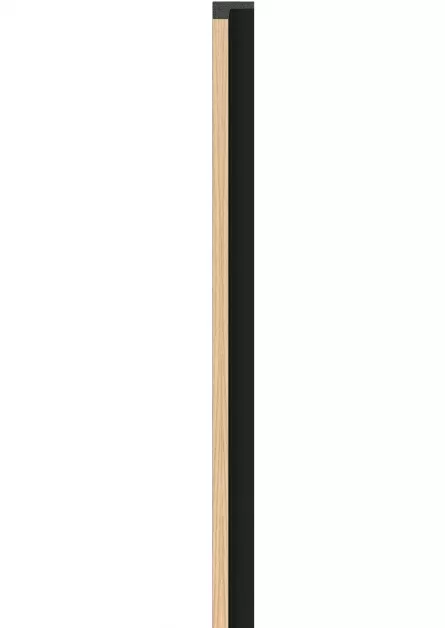 Profil de finisare stanga pentru panou LINERIO S-LINE NATUR BLACK STRIPES, 2650 x 36 mm