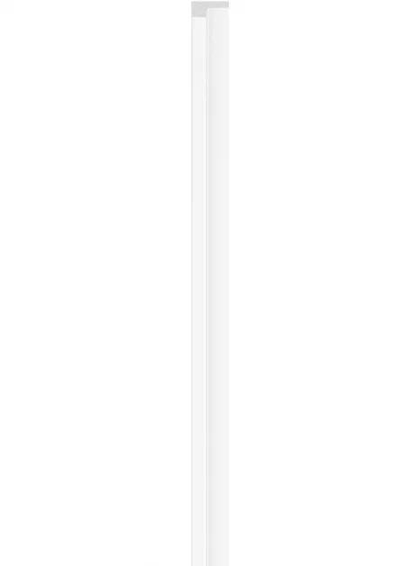 Profil de finisare stanga pentru panou LINERIO S-LINE ALB, 2650 x 28 mm