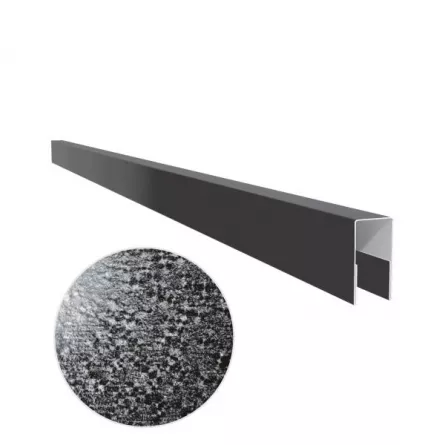 Profil U pentru gard rectangular, grosime tabla 0,50 mm, dimensiuni 40x21 mm, RAL 9005MPR, negru super-poliester, lungime variabila