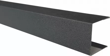Profil U pentru gard tip jaluzea, grosime tabla 0,50 mm, RAL 7016MS, gri antracit mat structurat, lungime 2 m